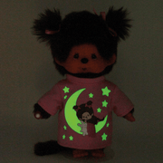 Monchhichi Glow in the dark meisje - 20 cm - Fantasieknuffels Monchhichi - In den Olifant