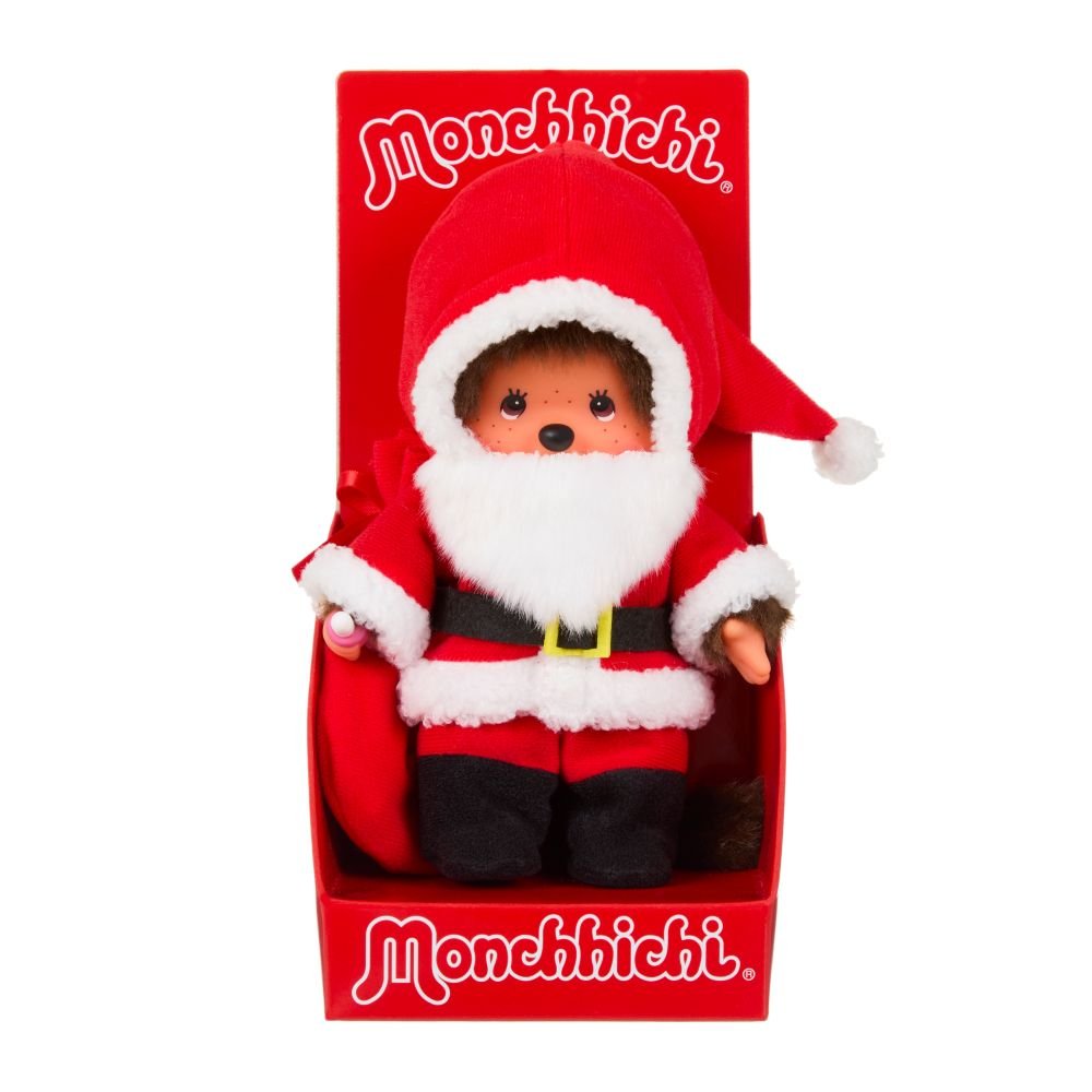 Monchhichi Jongen in kerstmanpak - 20 cm - Fantasieknuffels Monchhichi - In den Olifant