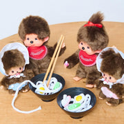 Monchhichi Jongen met slab rood - 20 cm - Fantasieknuffels Monchhichi - In den Olifant