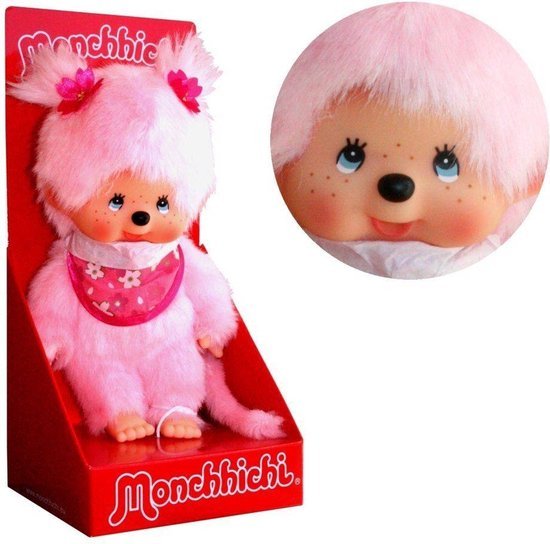 Monchhichi Meisje Cherry Blossom - 20 cm - Fantasieknuffels Monchhichi - In den Olifant