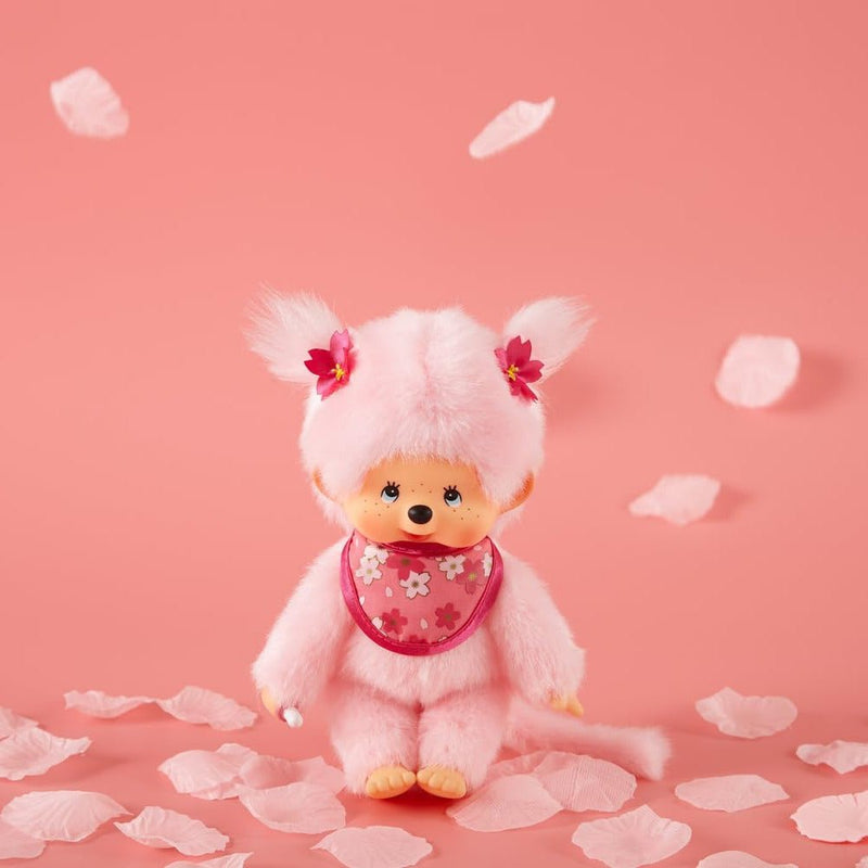 Monchhichi Meisje Cherry Blossom - 20 cm - Fantasieknuffels Monchhichi - In den Olifant