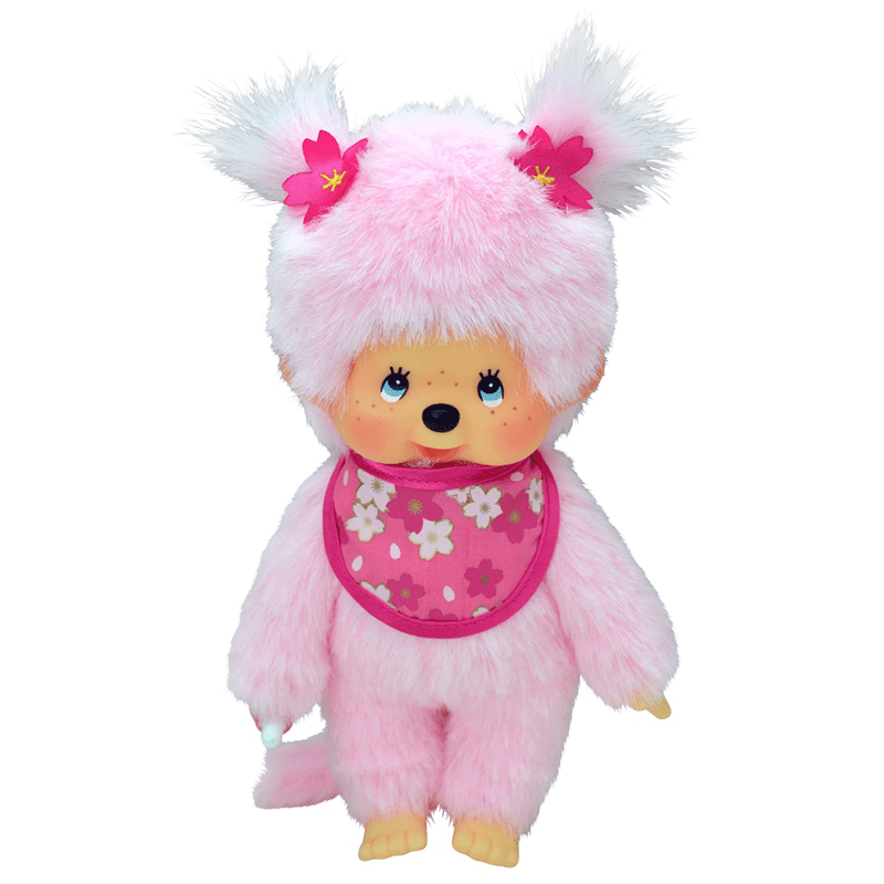 Monchhichi Meisje Cherry Blossom - 20 cm - Fantasieknuffels Monchhichi - In den Olifant