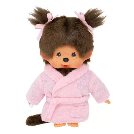 Monchhichi Meisje in badjas - 20 cm - Fantasieknuffels Monchhichi - In den Olifant