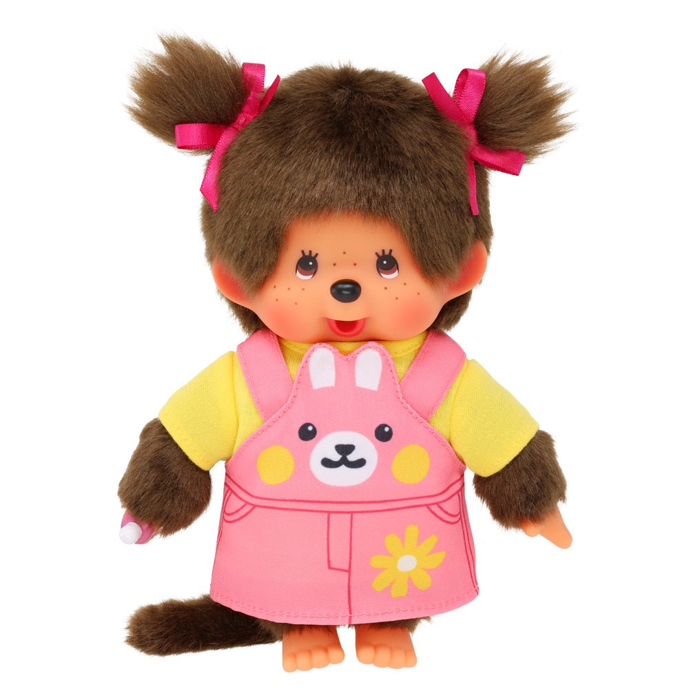 Monchhichi Meisje jurkje konijn - 20 cm - Fantasieknuffels Monchhichi - In den Olifant