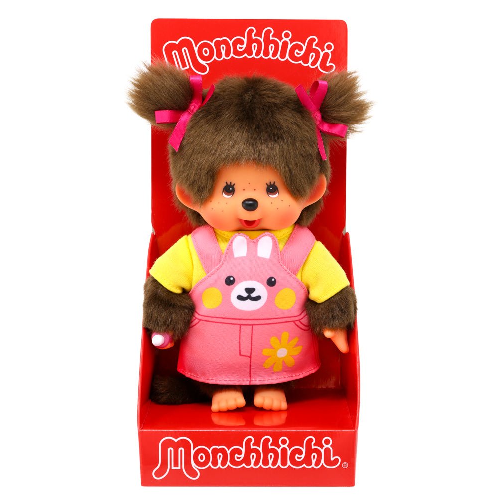 Monchhichi Meisje jurkje konijn - 20 cm - Fantasieknuffels Monchhichi - In den Olifant