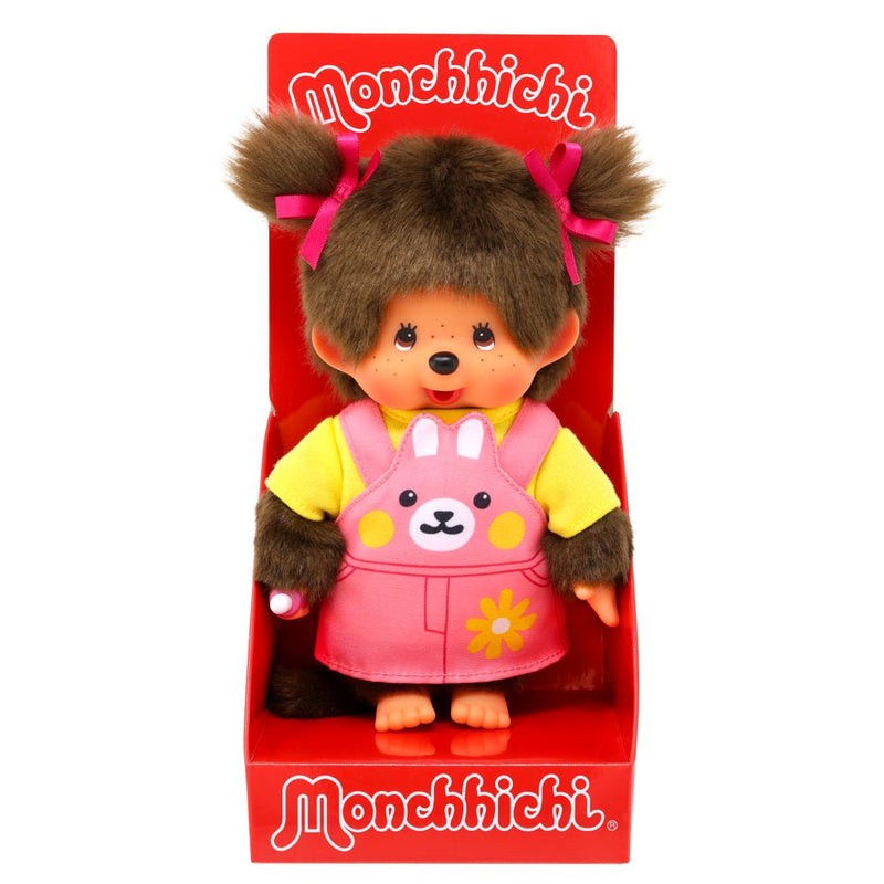 Monchhichi Meisje jurkje konijn - 20 cm - Fantasieknuffels Monchhichi - In den Olifant