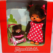 Monchhichi Mothercare met wandelwagen - 20 cm - Fantasieknuffels Monchhichi - In den Olifant