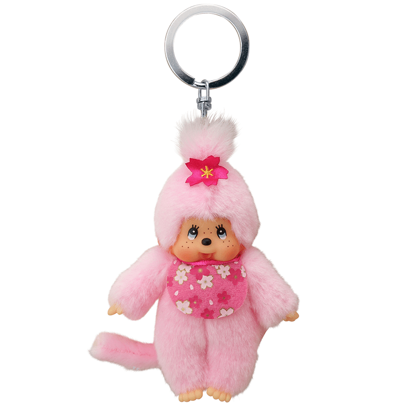 Monchhichi Sleutelhanger Cherry Blossom - 10 cm - Sleutelhangers Monchhichi - In den Olifant