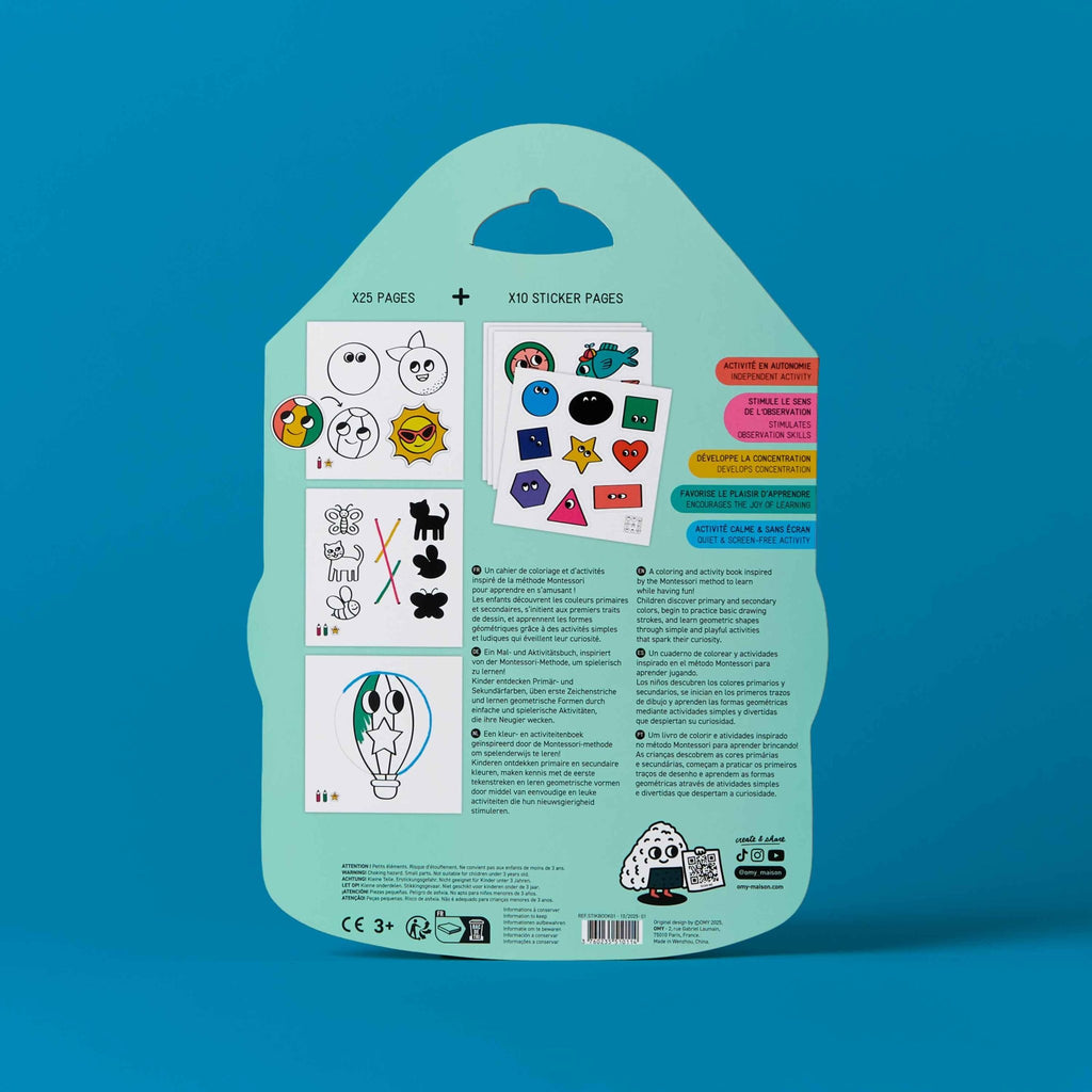 Montessori Stickerboekje - Shapes - Stickers en stickersets Omy - In den Olifant