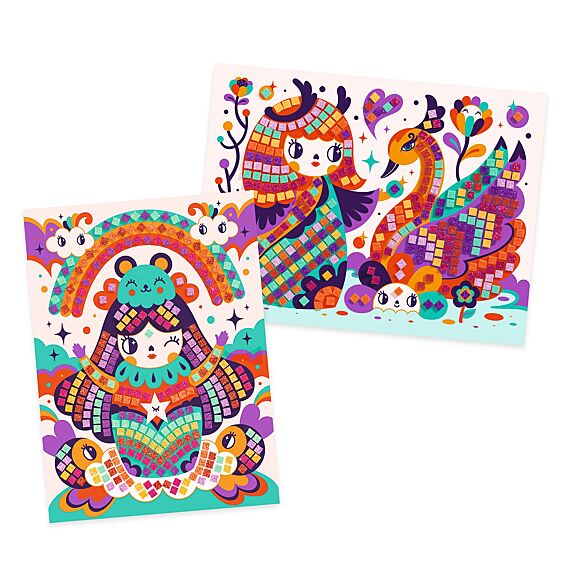 Mosaïques Kokeshis - Stickeren Djeco - In den Olifant