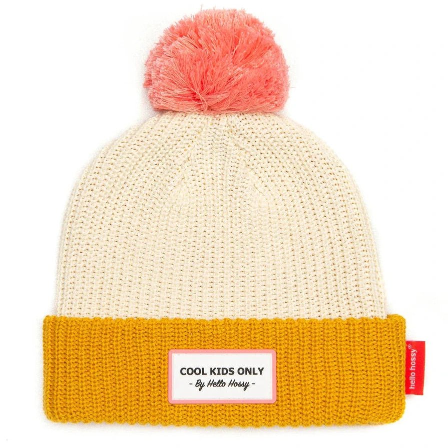 Muts met pompon Block Camel - Petten & mutsen Hello Hossy - In den Olifant
