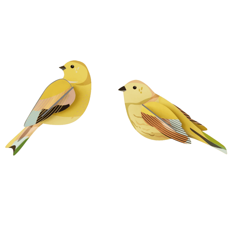 Muurdeco Garden Bird - Citrinella Pair - Muurdecoratie Studio Roof - In den Olifant