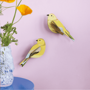 Muurdeco Garden Bird - Citrinella Pair - Muurdecoratie Studio Roof - In den Olifant