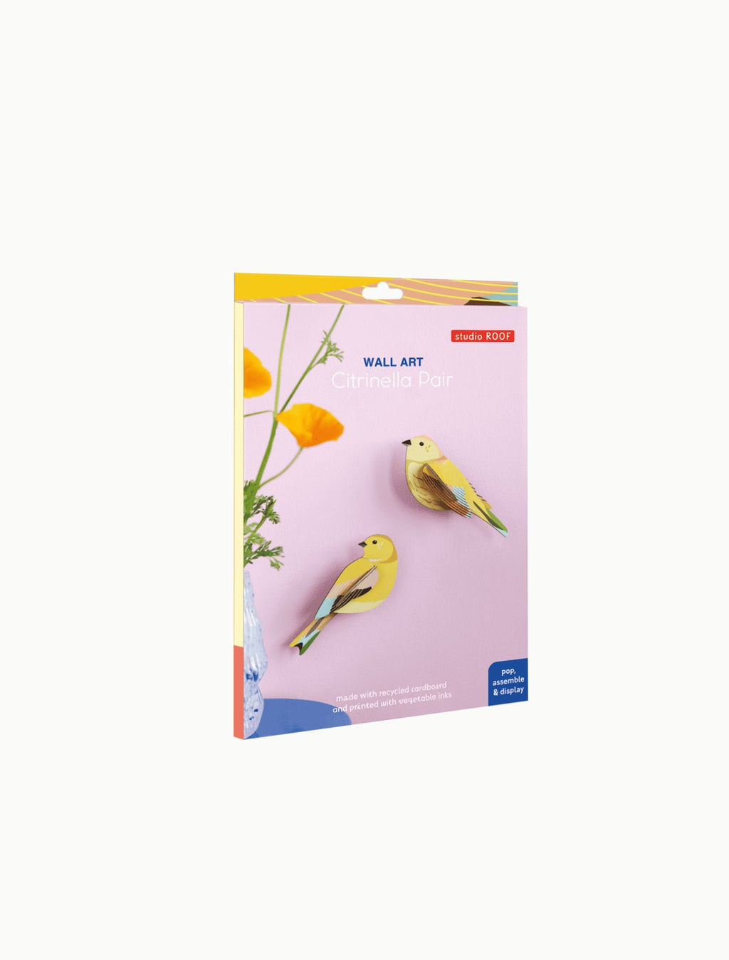 Muurdeco Garden Bird - Citrinella Pair - Muurdecoratie Studio Roof - In den Olifant