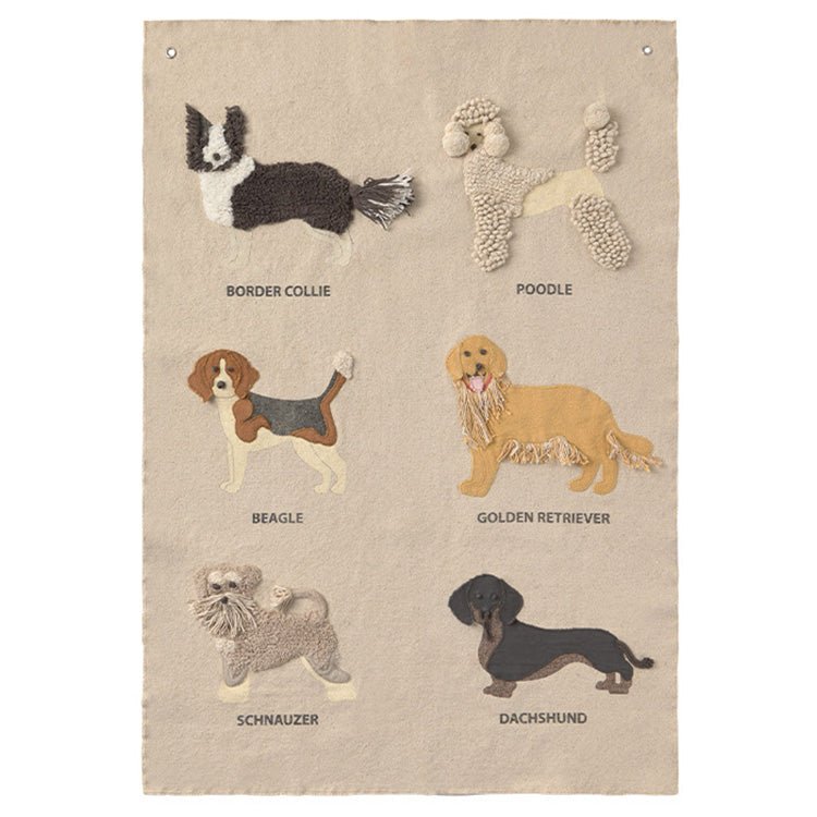 Muurdeco Wall Hanger Dogs - 70 x 100 cm - Muurdecoratie Lorena Canals - In den Olifant