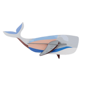 Muurdecoratie Wild Animals Whale - Muurdecoratie Studio Roof - In den Olifant