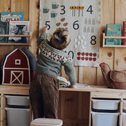 Muurkleed Wall Hanger Farm Numbers - 70 x 100 cm - Muurdecoratie Lorena Canals - In den Olifant