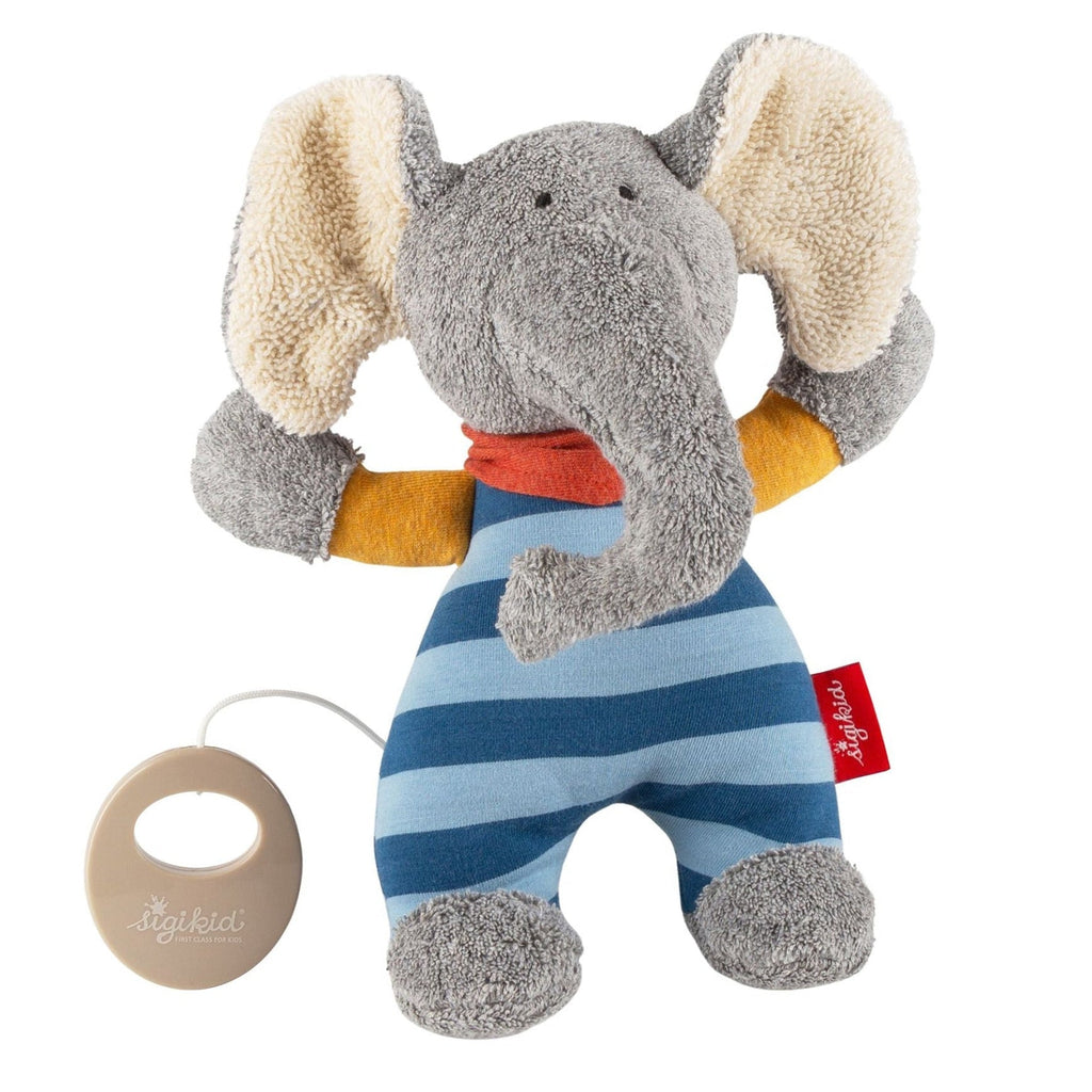 Muziekknuffel Olifant Lolo Lombardo - 22 cm - Muziekknuffels Sigikid - In den Olifant