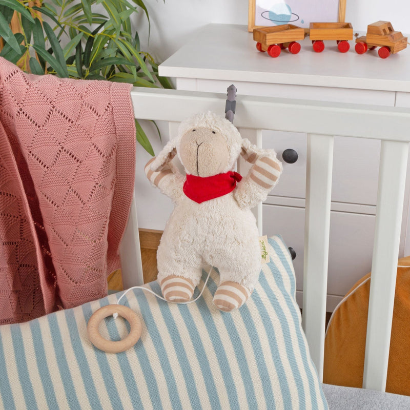 Muziekknuffel Schaap Organic Musical Soft Toy Sheep - 22 cm - Muziekknuffels Sigikid - In den Olifant