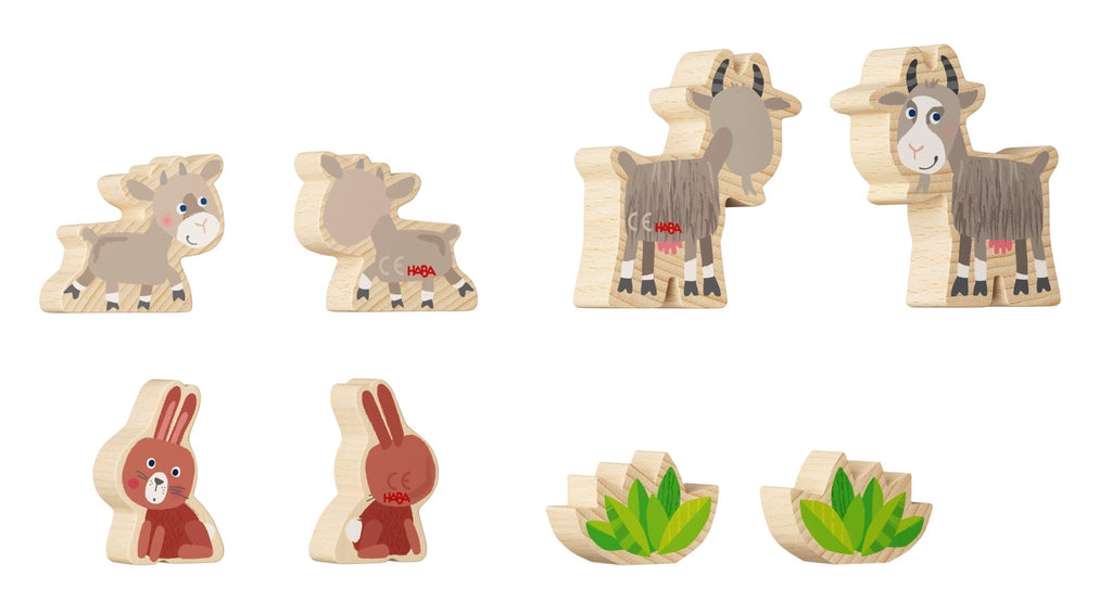 My 1st Block World Bos & weide - set van 17 - Houten blokken Haba - In den Olifant