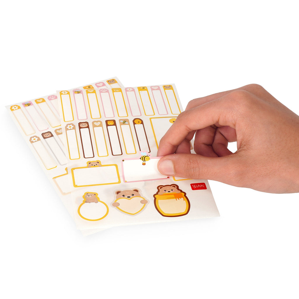 Naamlalbels My Name Is… - Set Of 66 Adhesive Labels Teddy - Papierwaren Legami - In den Olifant