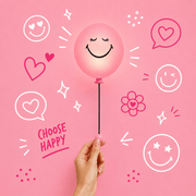 Nachtlampje Smiley Bubbly Light - Roze - Nachtlampjes MOB - In den Olifant