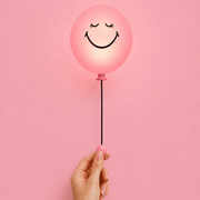Nachtlampje Smiley Bubbly Light - Roze - Nachtlampjes MOB - In den Olifant