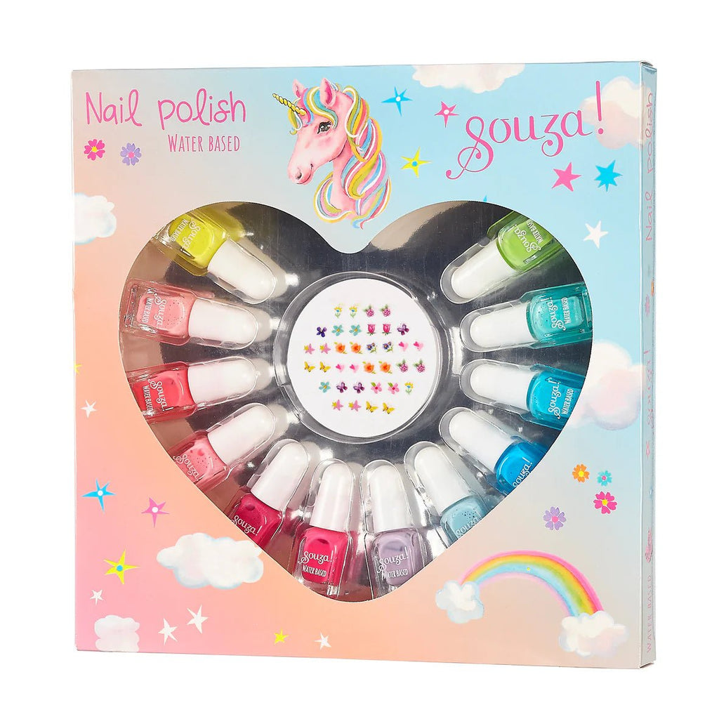 Nail polish Unicorn - set van 12 - Kinderschmink en tattoos Souza for kids - In den Olifant