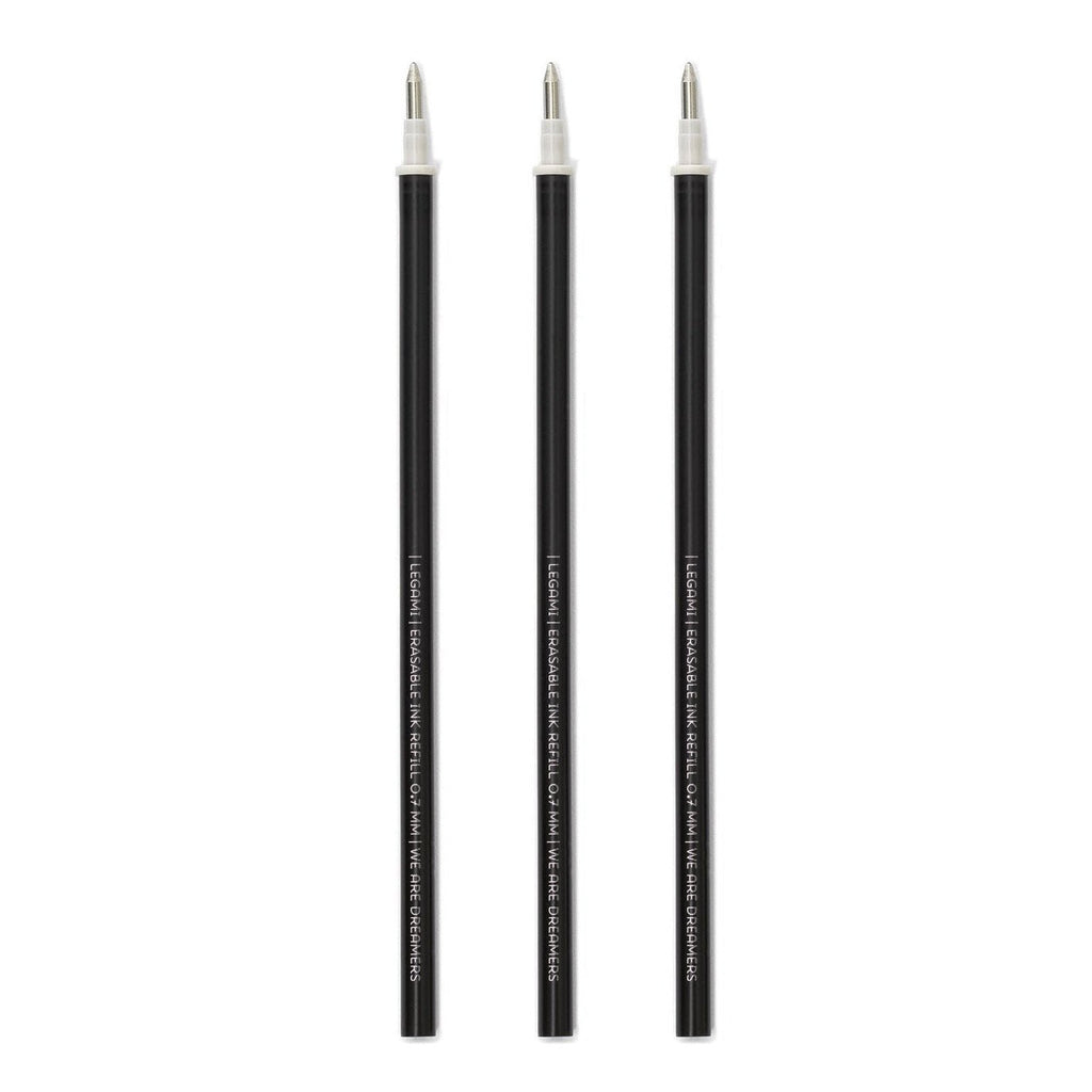 Navulling voor Legami pennen Erasable Gel Pen Refills Black - set van 3 - Schrijfwaren Legami - In den Olifant