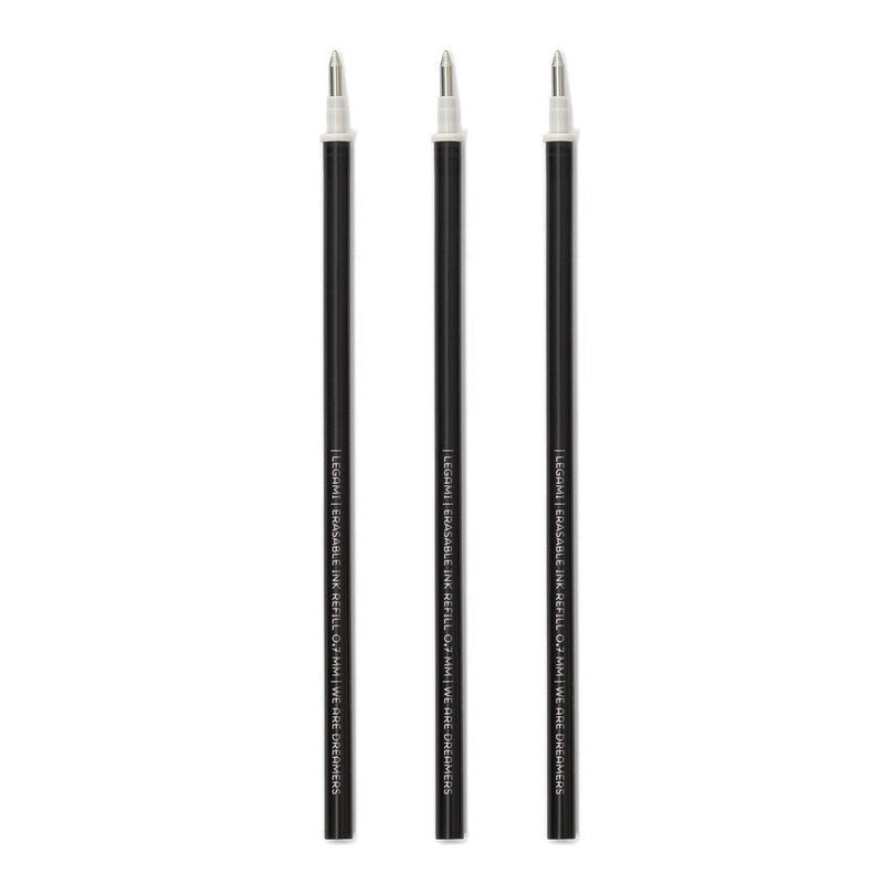 Navulling voor Legami pennen Erasable Gel Pen Refills Black - set van 3 - Schrijfwaren Legami - In den Olifant