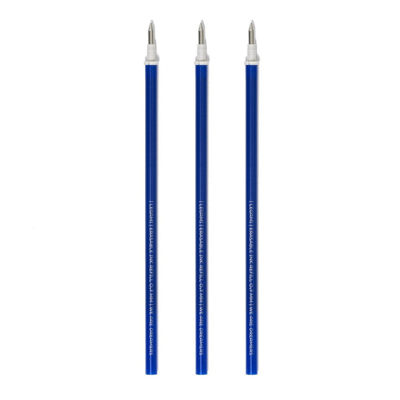 Navulling voor Legami pennen Erasable Gel Pen Refills Blue - set van 3 - Schrijfwaren Legami - In den Olifant
