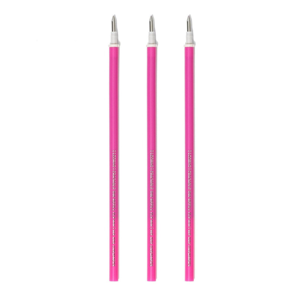 Navulling voor Legami pennen Erasable Gel Pen Refills Pink - set van 3 - Schrijfwaren Legami - In den Olifant