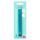 Navulling voor Legami pennen Erasable Gel Pen Refills Turquoise - set van 3 - Schrijfwaren Legami - In den Olifant