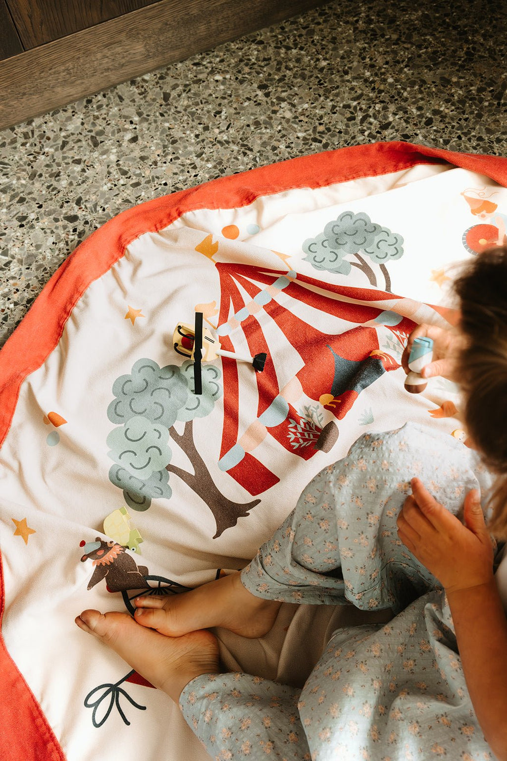 Noomad opbergzak en speelmat - Circus - Opbergers Play&go - In den Olifant