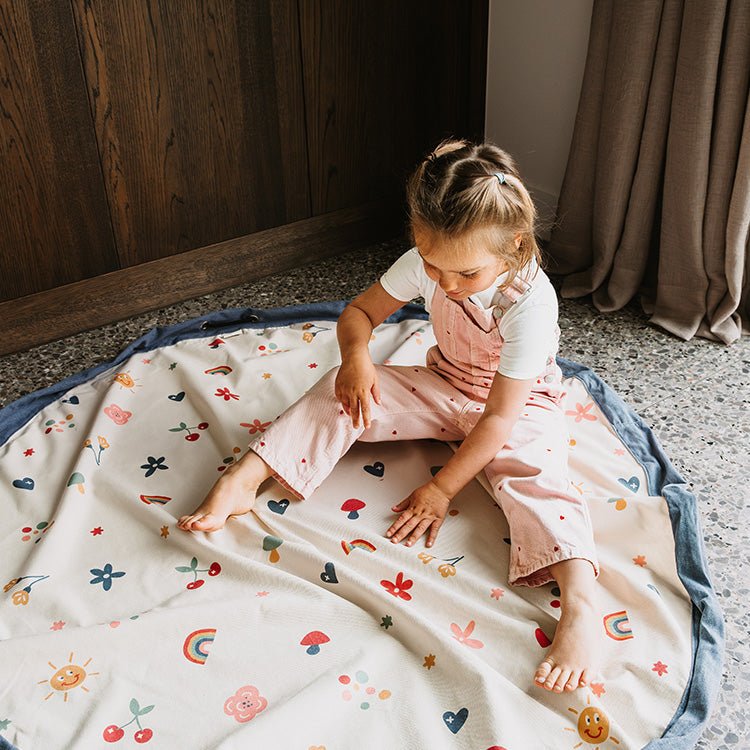 Noomad opbergzak en speelmat - Funny days - Opbergers Play&go - In den Olifant