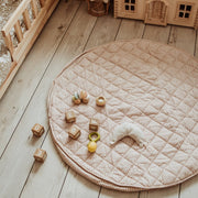 Noomad opbergzak en speelmat - Soft Stripes Brown - Opbergers Play&go - In den Olifant