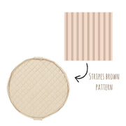 Noomad opbergzak en speelmat - Soft Stripes Brown - Opbergers Play&go - In den Olifant