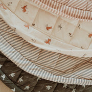 Noomad opbergzak en speelmat - Soft Stripes Brown - Opbergers Play&go - In den Olifant