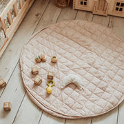 Noomad opbergzak en speelmat - Soft Stripes Brown - Opbergers Play&go - In den Olifant