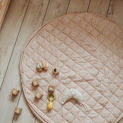 Noomad opbergzak en speelmat - Soft Stripes Brown - Opbergers Play&go - In den Olifant