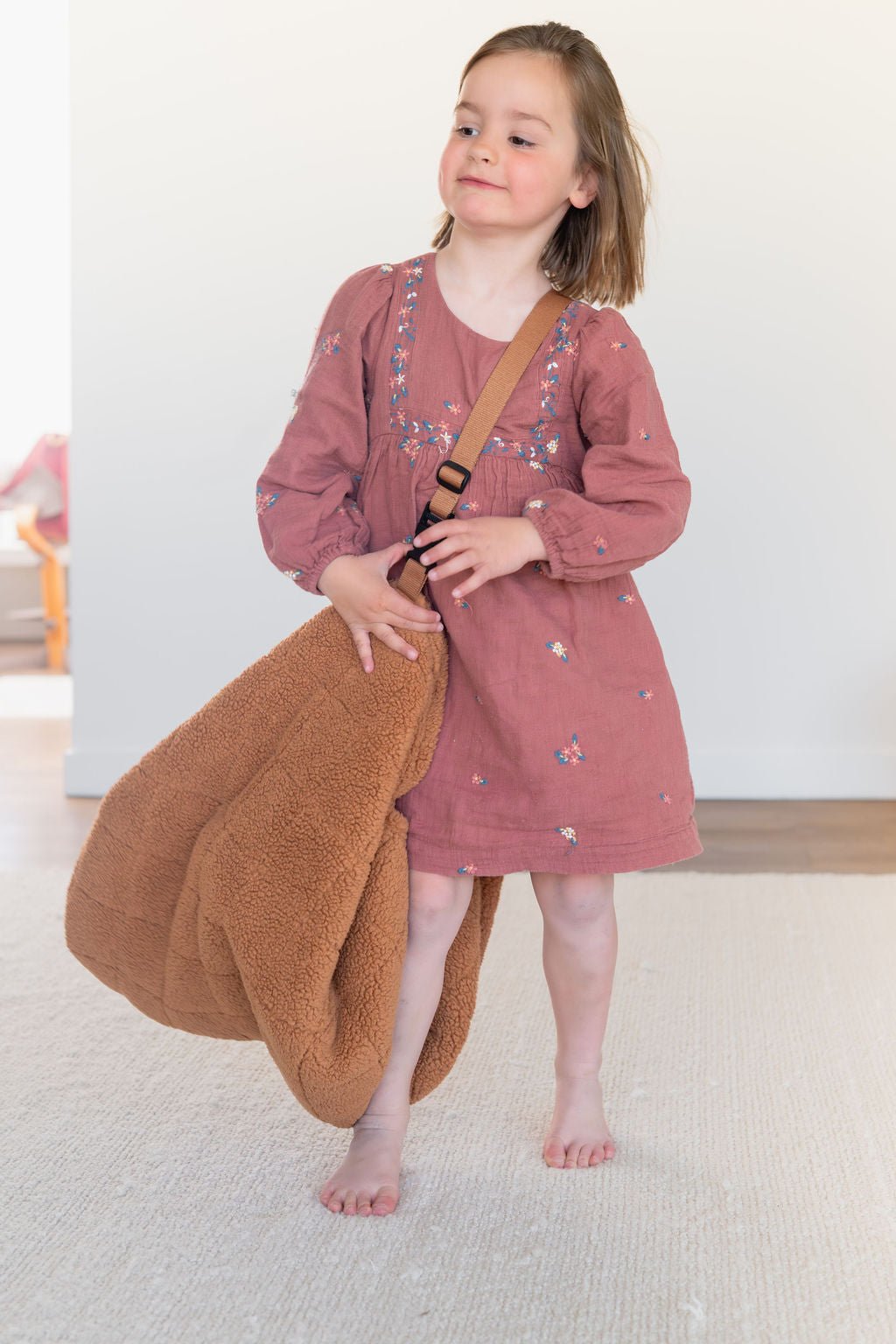 Noomad opbergzak en speelmat - Soft Teddy Brown - Opbergers Play&go - In den Olifant