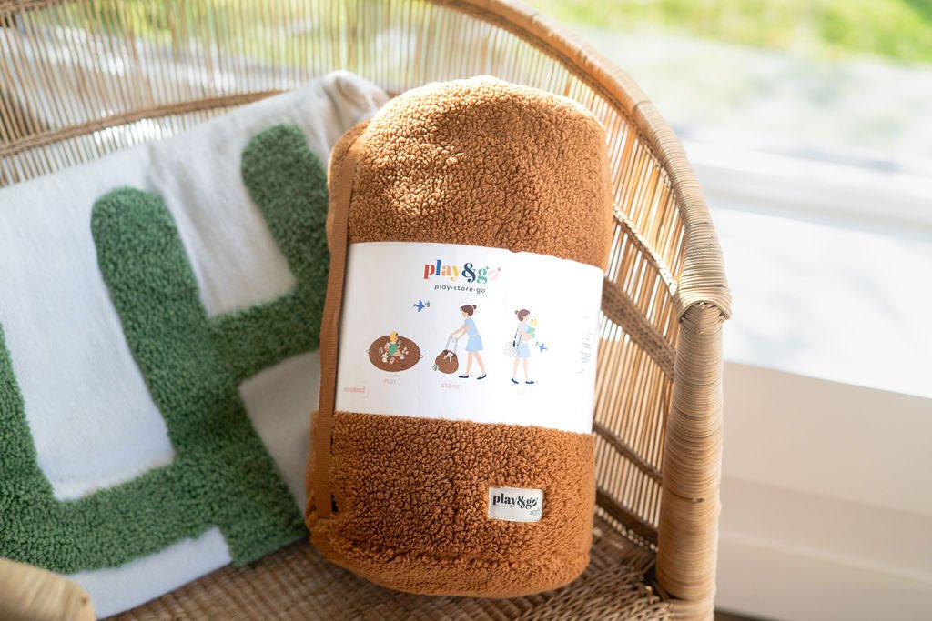 Noomad opbergzak en speelmat - Soft Teddy Brown - Opbergers Play&go - In den Olifant