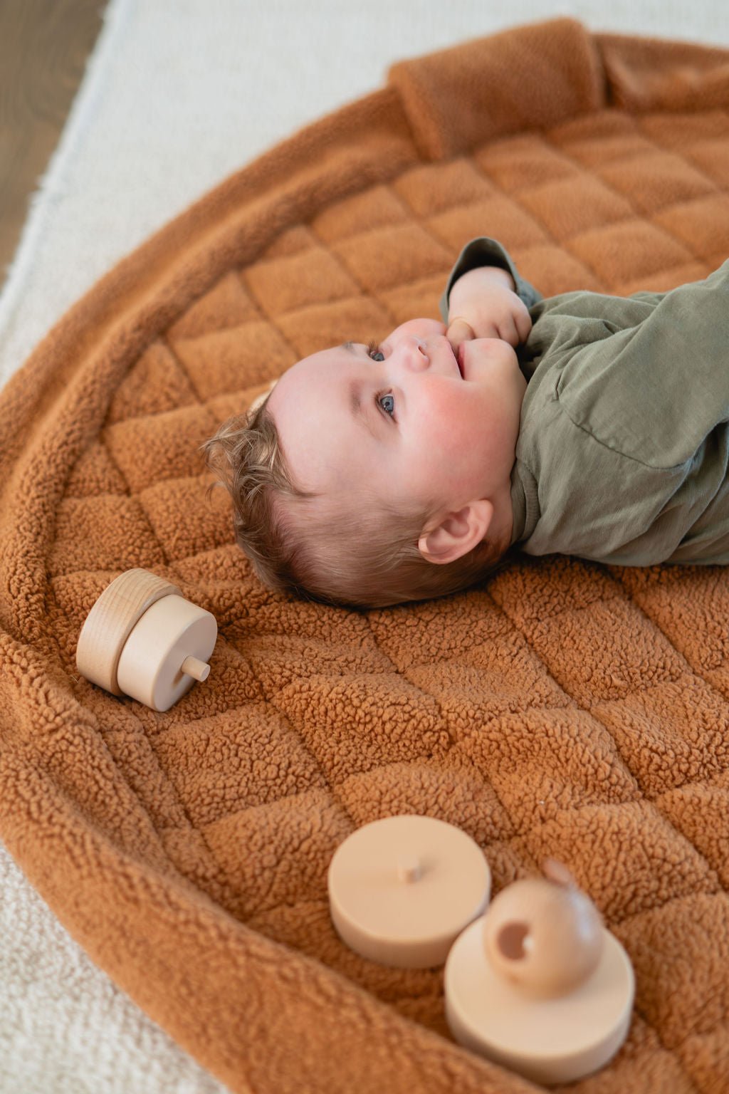 Noomad opbergzak en speelmat - Soft Teddy Brown - Opbergers Play&go - In den Olifant