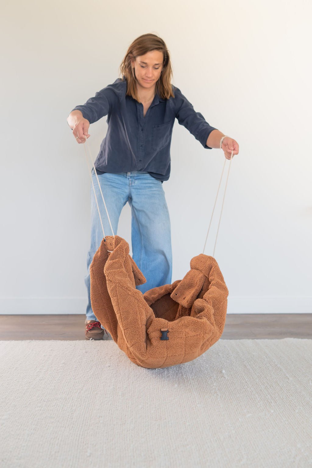 Noomad opbergzak en speelmat - Soft Teddy Brown - Opbergers Play&go - In den Olifant