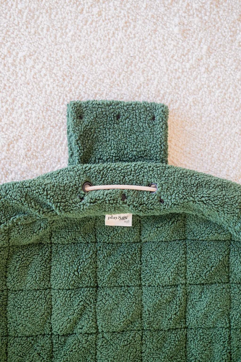 Noomad opbergzak en speelmat - Soft Teddy Green - Opbergers Play&go - In den Olifant