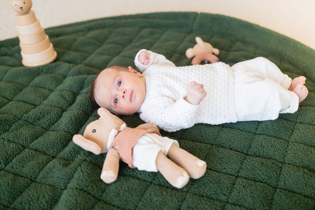 Noomad opbergzak en speelmat - Soft Teddy Green - Opbergers Play&go - In den Olifant