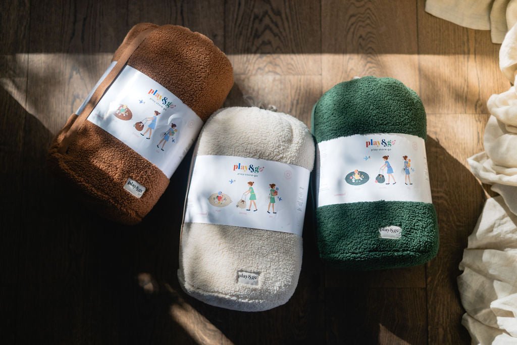 Noomad opbergzak en speelmat - Soft Teddy Green - Opbergers Play&go - In den Olifant