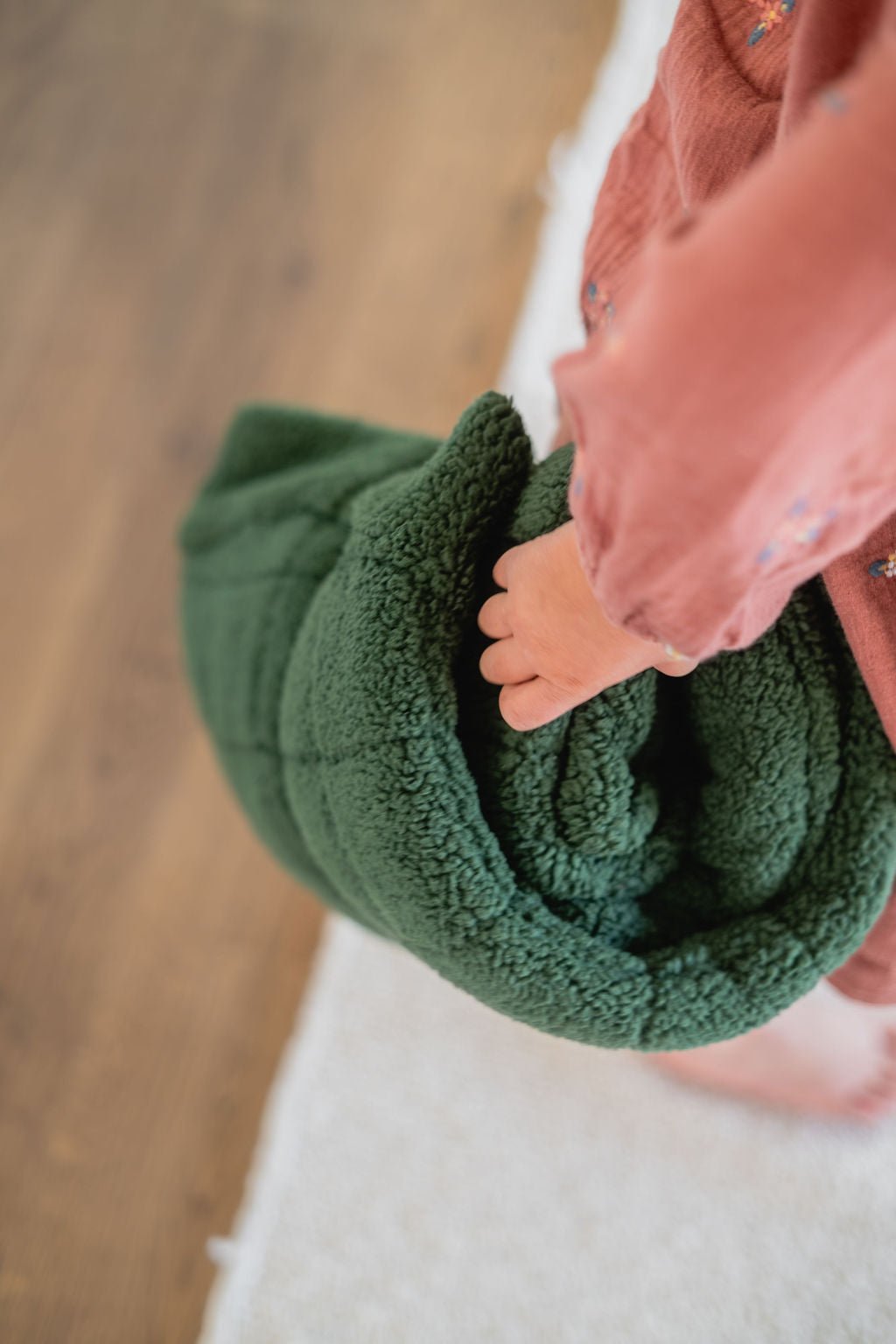 Noomad opbergzak en speelmat - Soft Teddy Green - Opbergers Play&go - In den Olifant