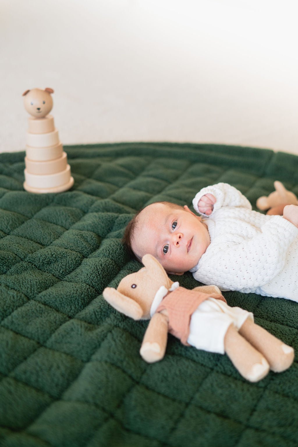 Noomad opbergzak en speelmat - Soft Teddy Green - Opbergers Play&go - In den Olifant