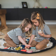 Noomad opbergzak en speelmat - Worldmap Black White - Opbergers Play&go - In den Olifant